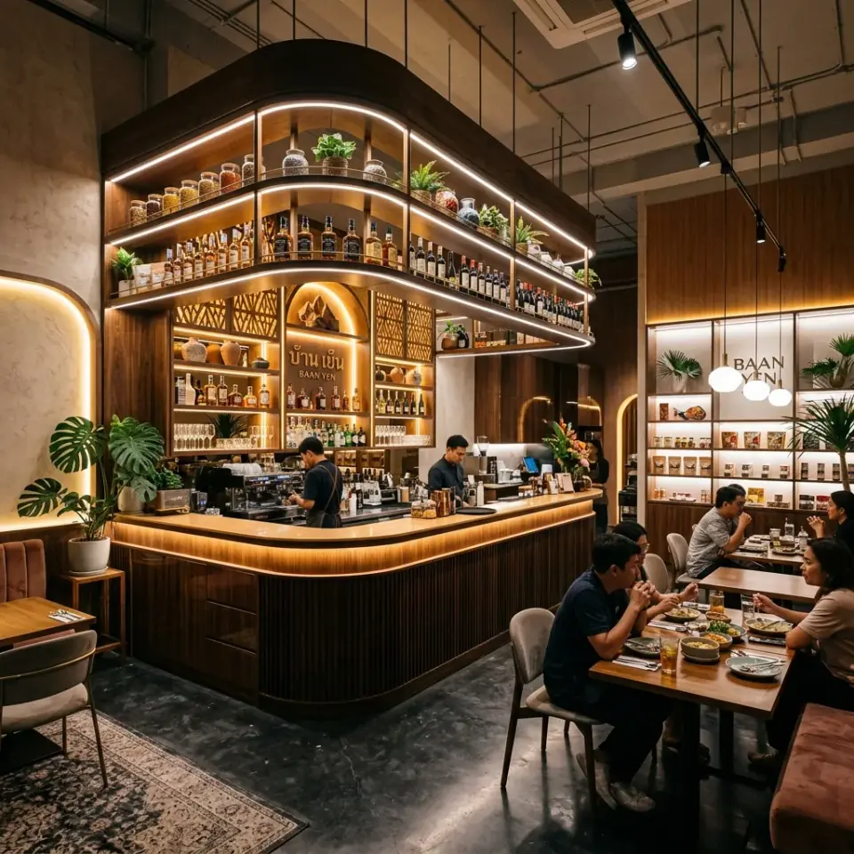 เฟอร์นิเจอร์บิ้วท์อินร้านค้าและร้านอาหาร